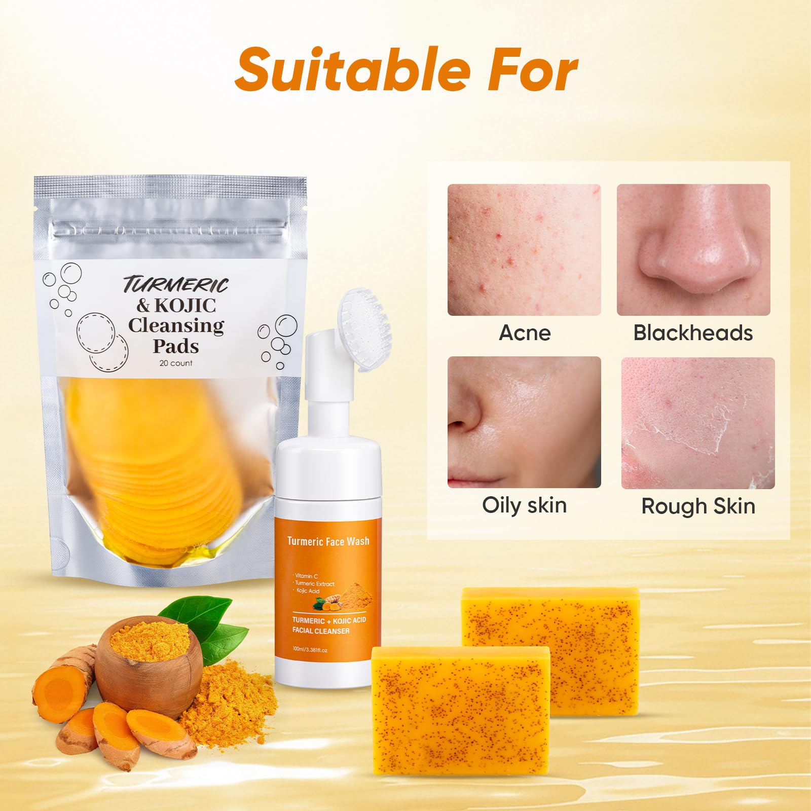 Treeroot turmeric body cleanser suitable for cleansing body areas with care.