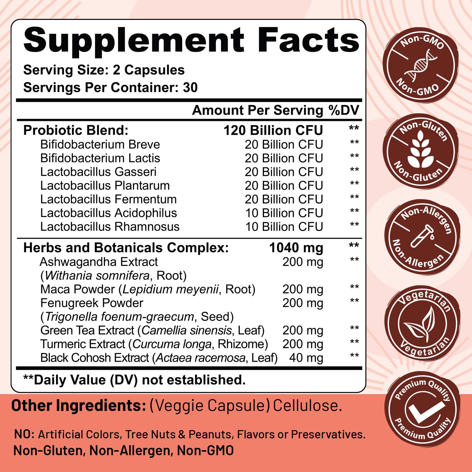 Trehealtt menopause probiotic capsules in hand for easy daily routine.