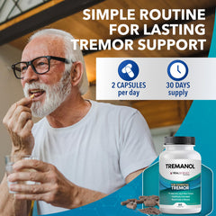 Graphic highlighting tremor relief benefits