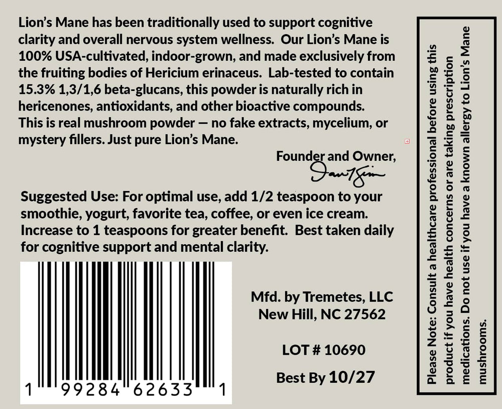 Serving ideas for Tremetes Lion’s Mane powder in smoothies, coffee, or tea