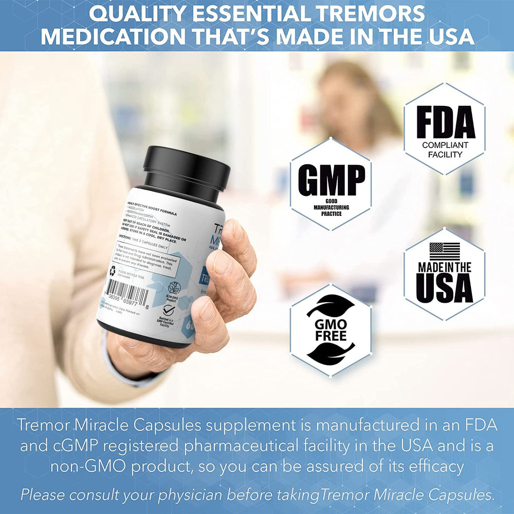 USA-made emblem for Tremor Miracle Capsules