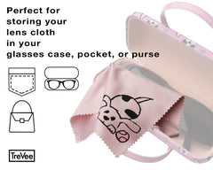 Cloth wiping eyeglasses lenses