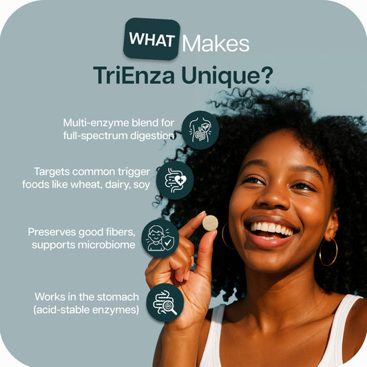 Back label of TriEnza bottle with ingredients