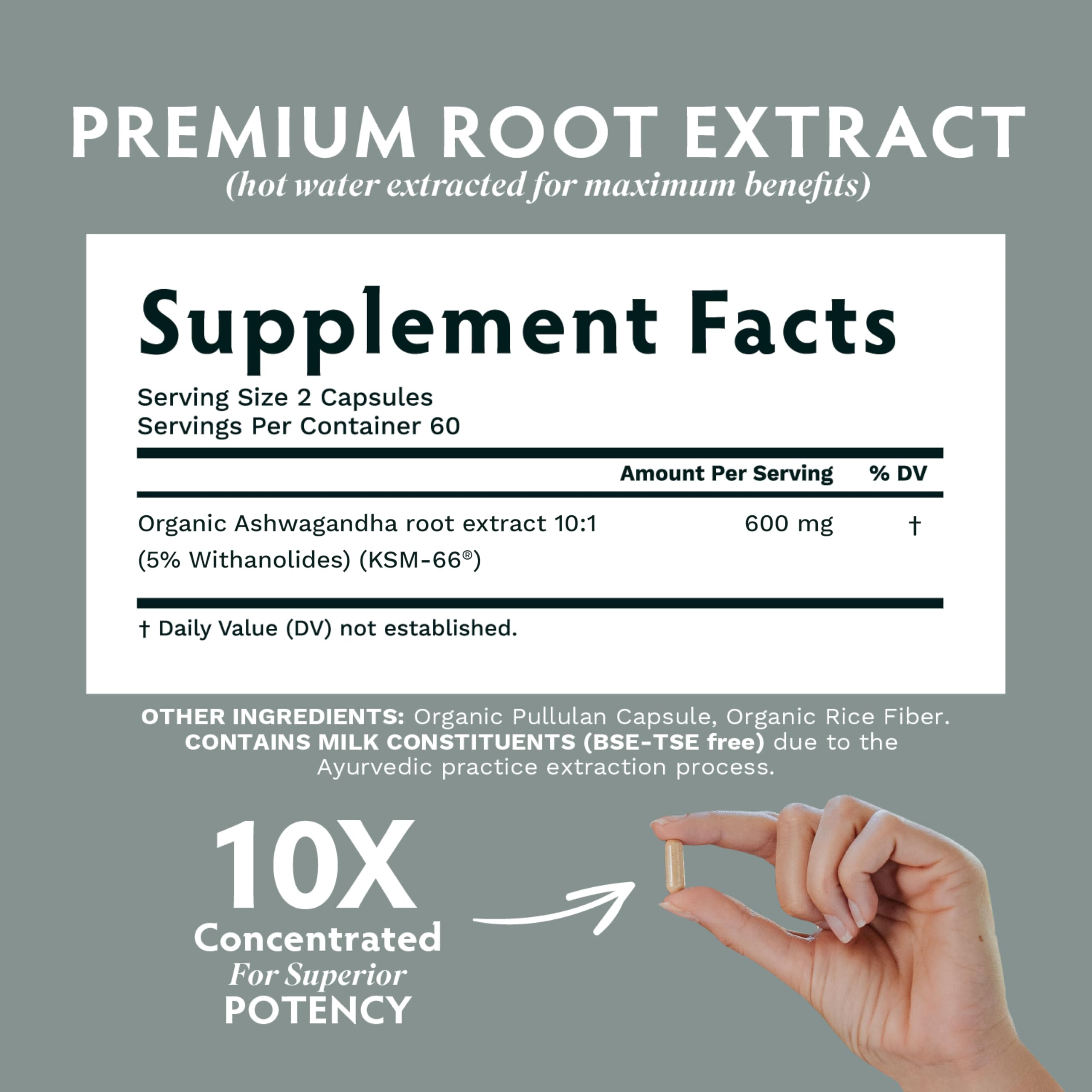 Standardized 5% withanolides Ashwagandha KSM-66 extract