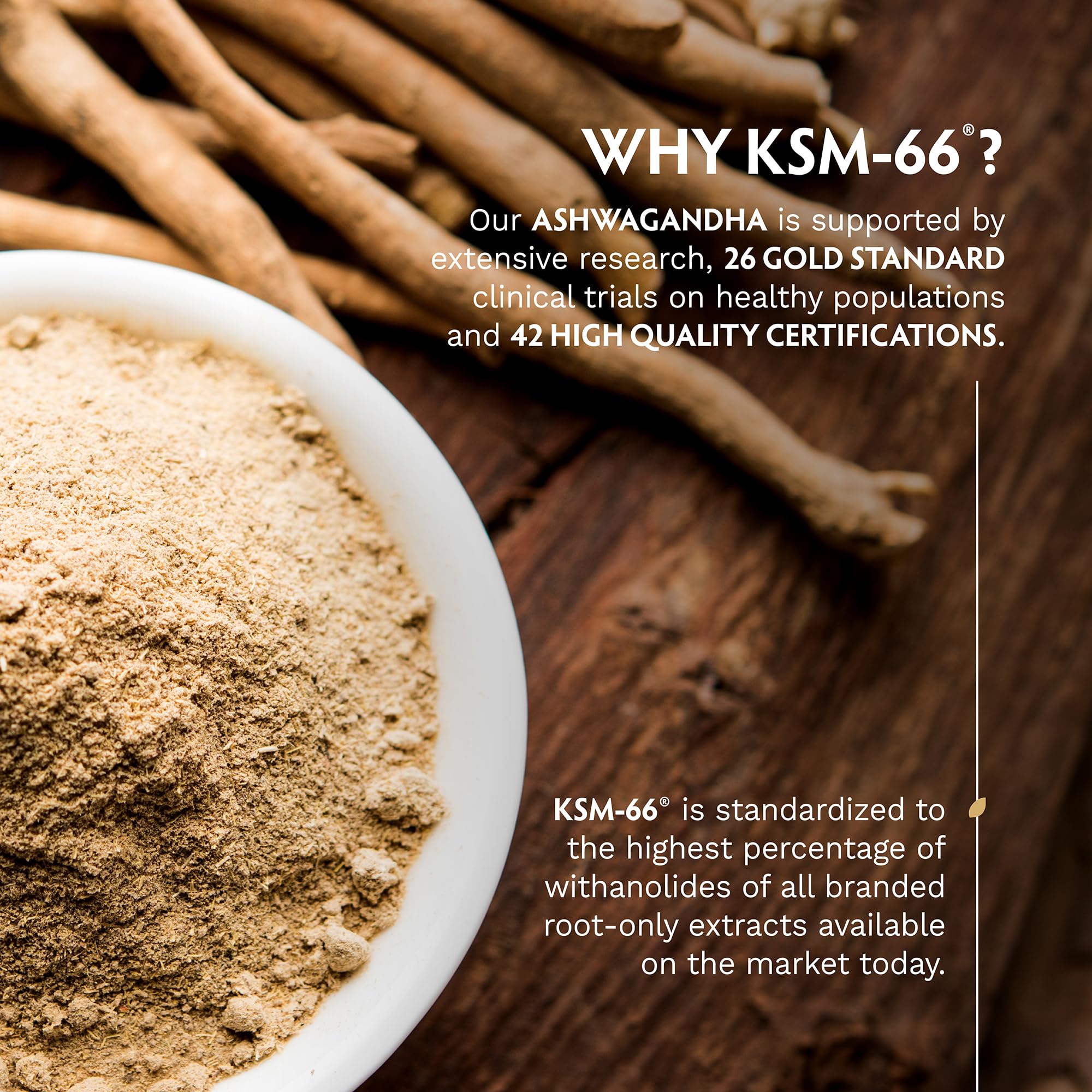 90-count bottle of TRIBE ORGANICS KSM-66 Ashwagandha capsules