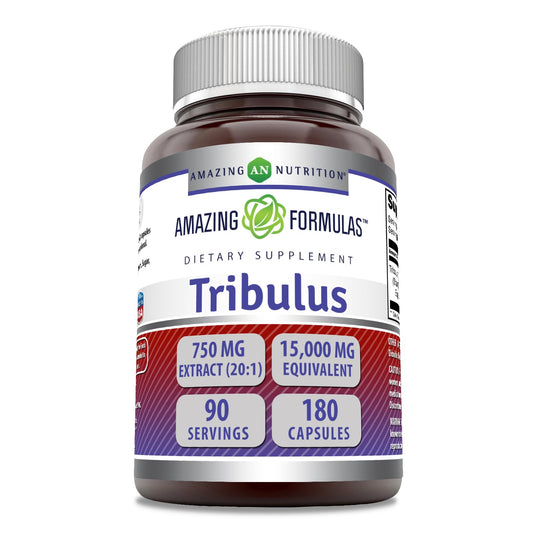 Amazing Formulas Tribulus 750 mg extract bottle label