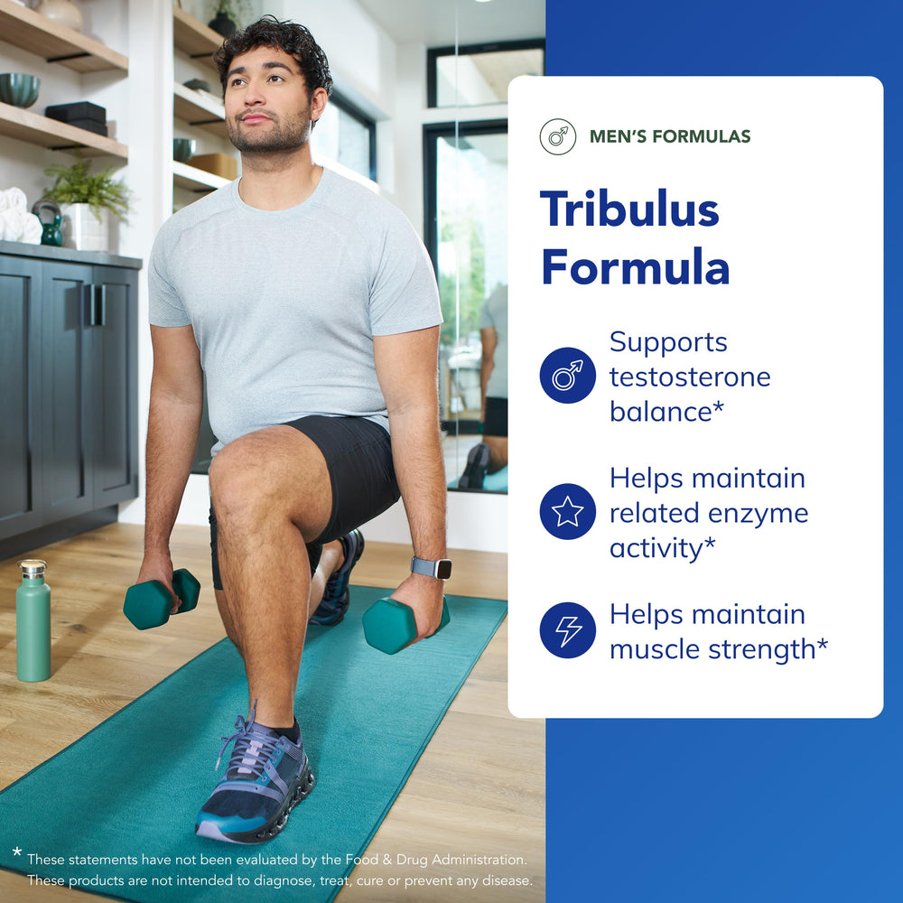 Tribulus terrestris leaf and fruit extract demonstrates standardized potency.