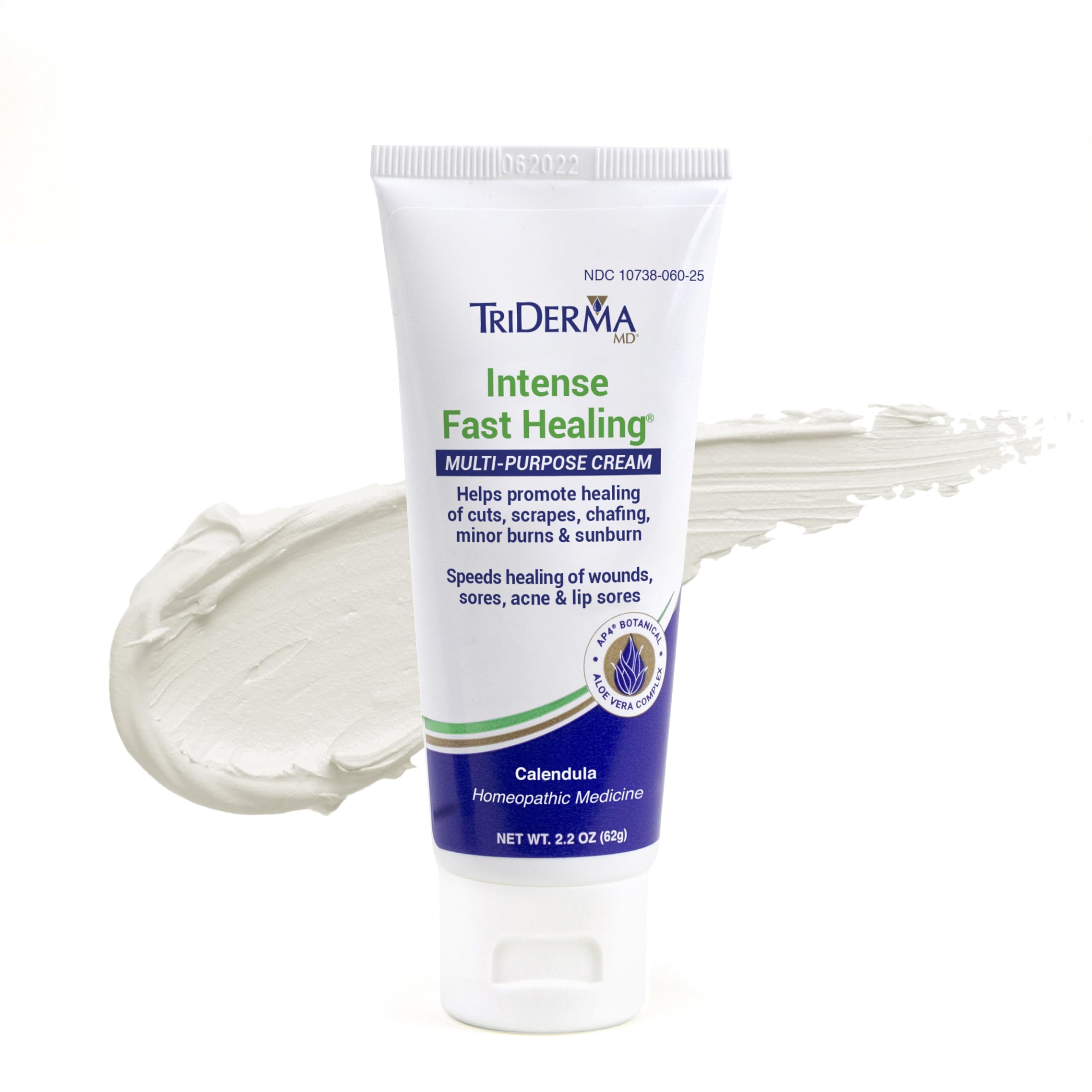 TriDerma MD Intense Fast Healing Cream fragrance-free label emphasizing sensitive skin care