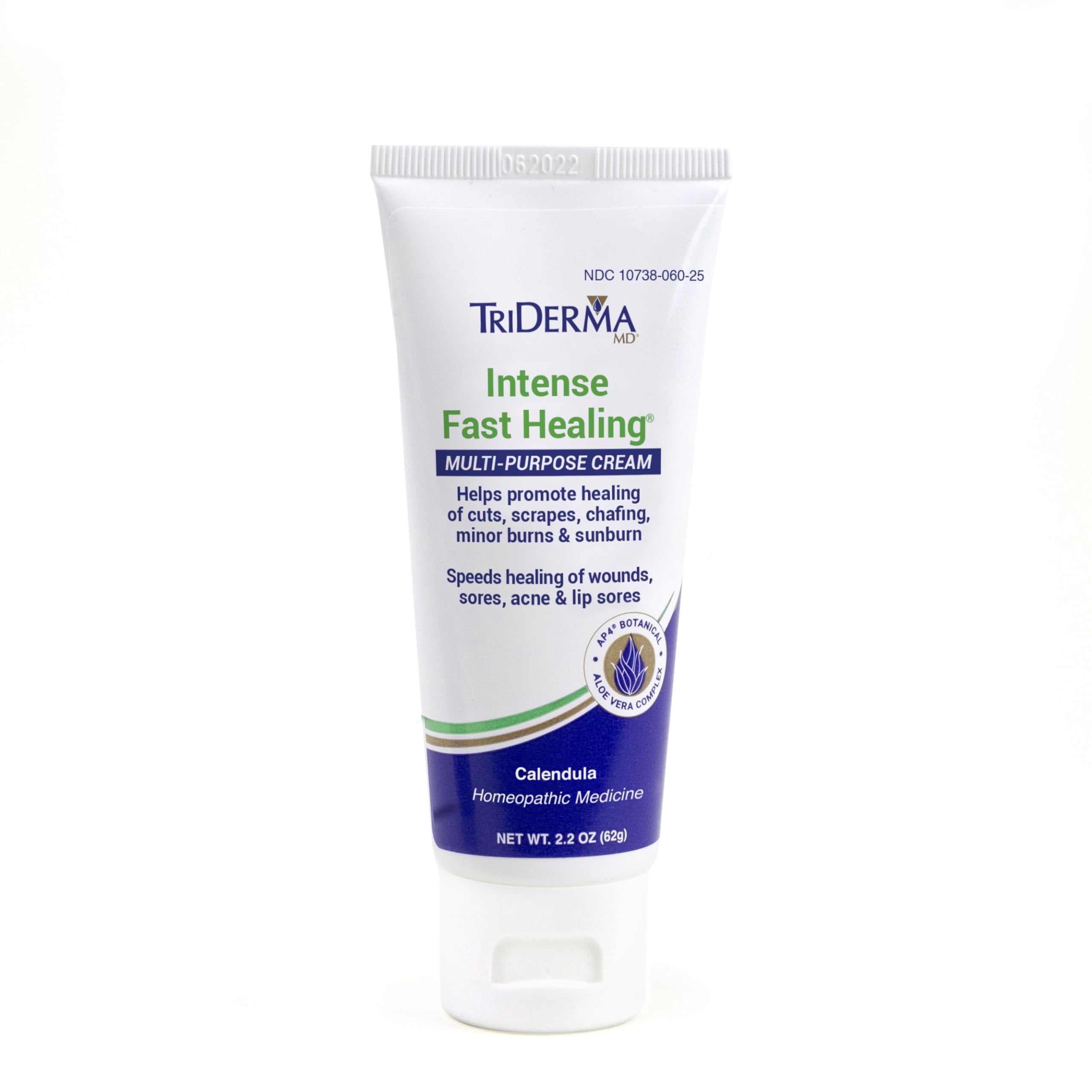 TriDerma MD Intense Fast Healing Cream tube application showcasing easy soothing treatment