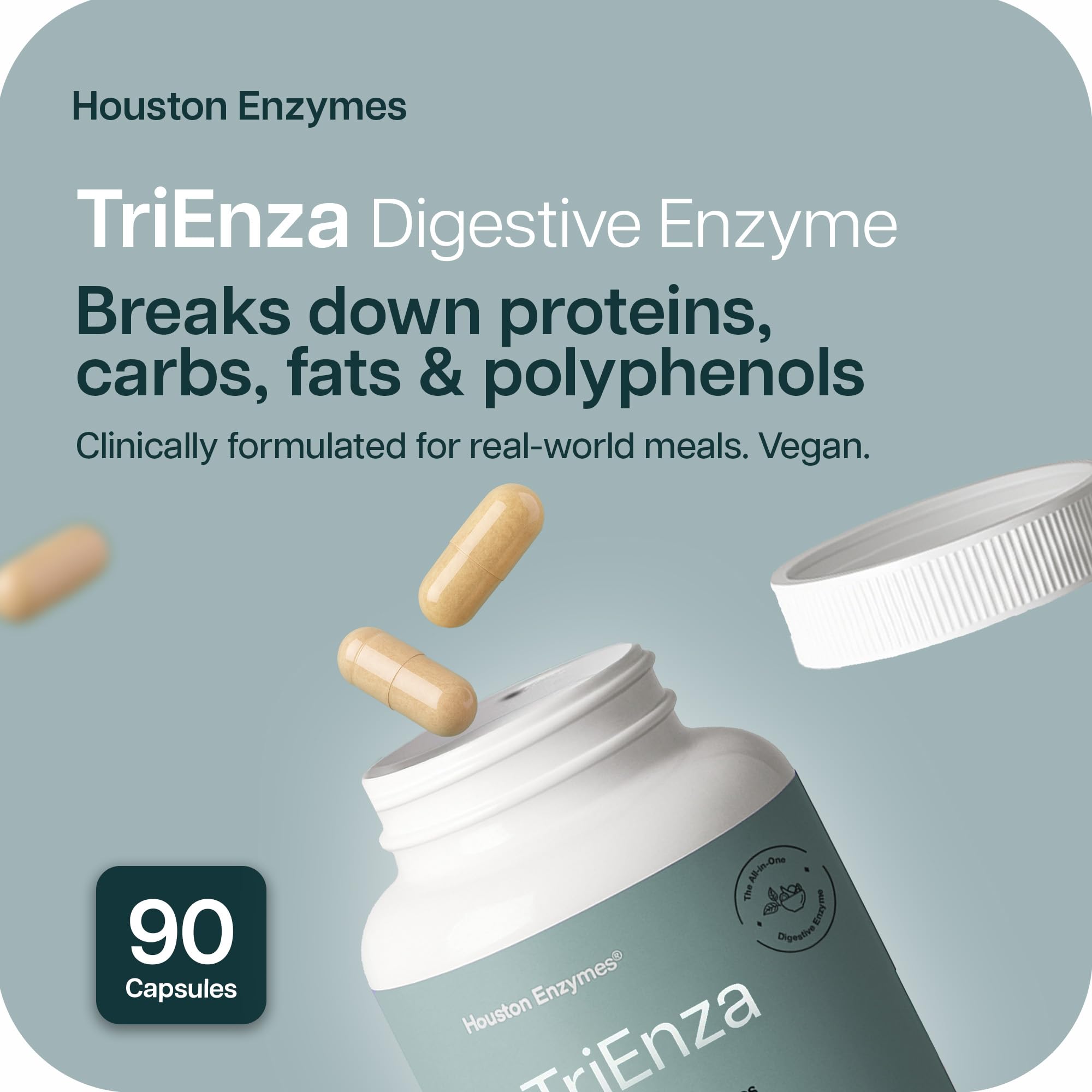 Close-up of TriEnza label on the bottle