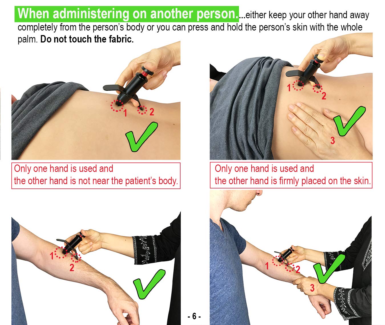 Hands holding the Trigger Point Stimulator Tool for scale