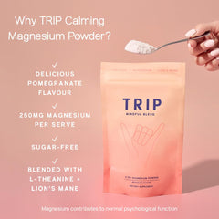 Scoop showing 250 mg magnesium per serving