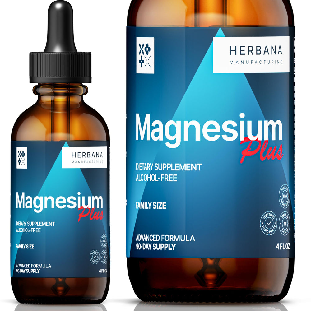 Triple Complex Magnesium Liquid Drops 4 oz bottle on white background