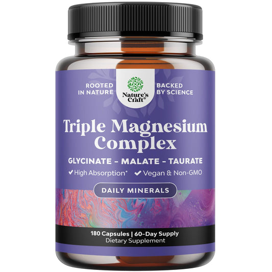 Triple Magnesium Complex capsules bottle 400 mg 180 count