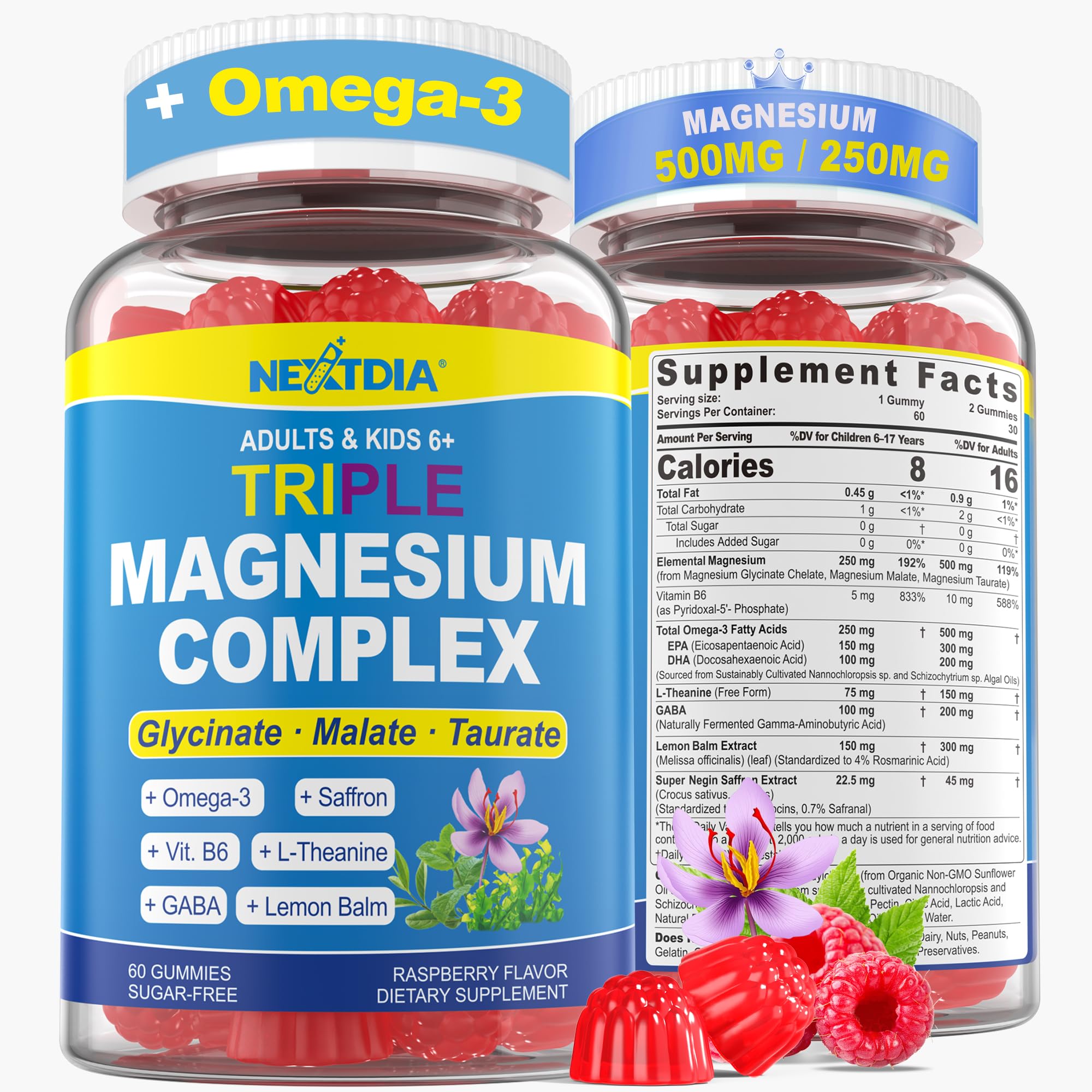 Hero shot of Triple Magnesium Complex Gummies bottle