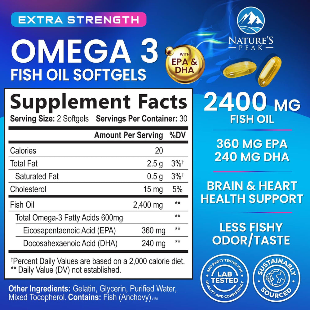 Illustration of triple strength EPA and DHA omega-3