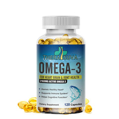 Bottle of Triple Strength Omega-3 2160mg with 120 softgels