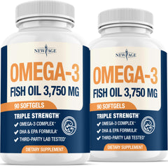 Triple Strength Omega-3 Fish Oil bottle, 180-count