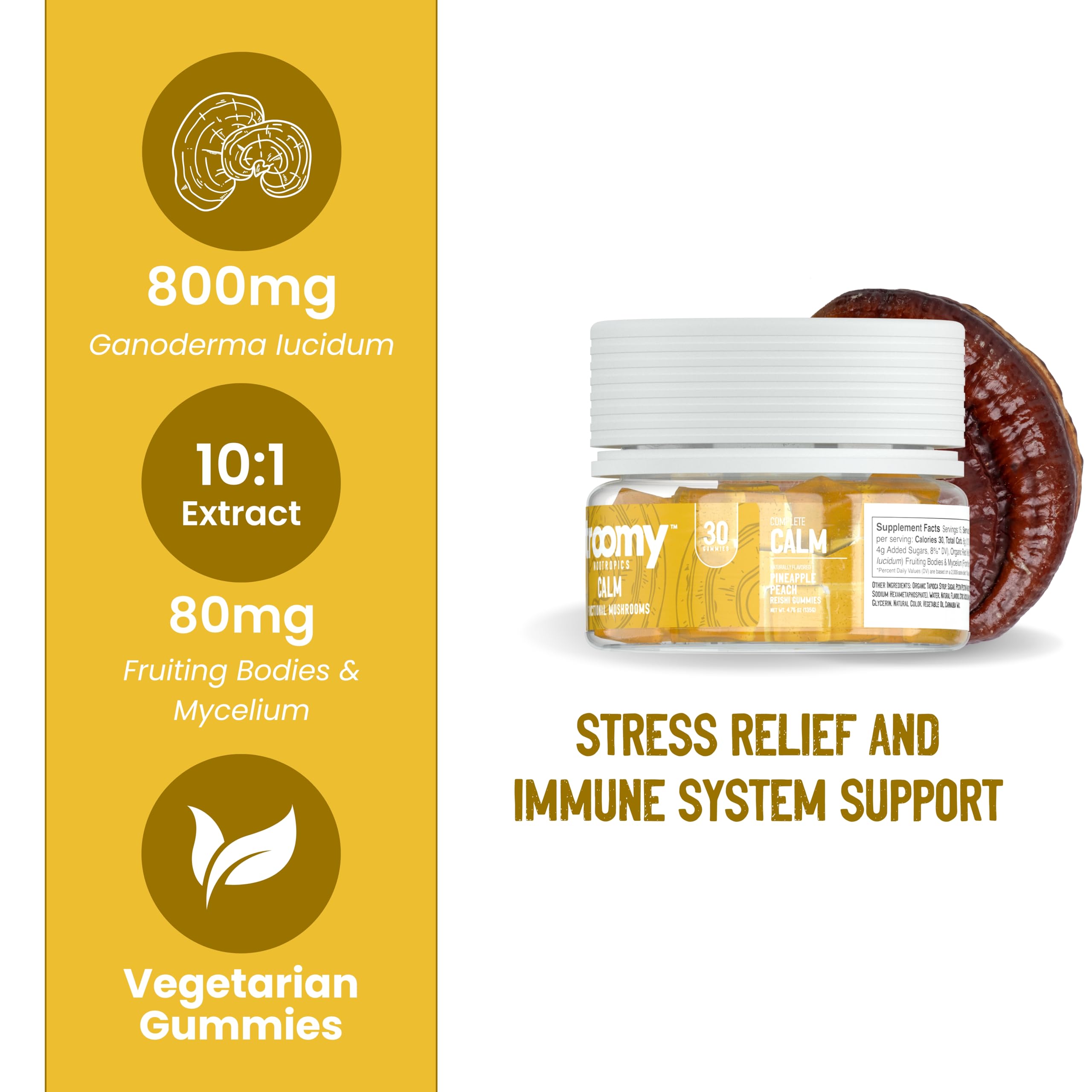 Gluten-free and vegetarian icons on Troomy gummies packaging