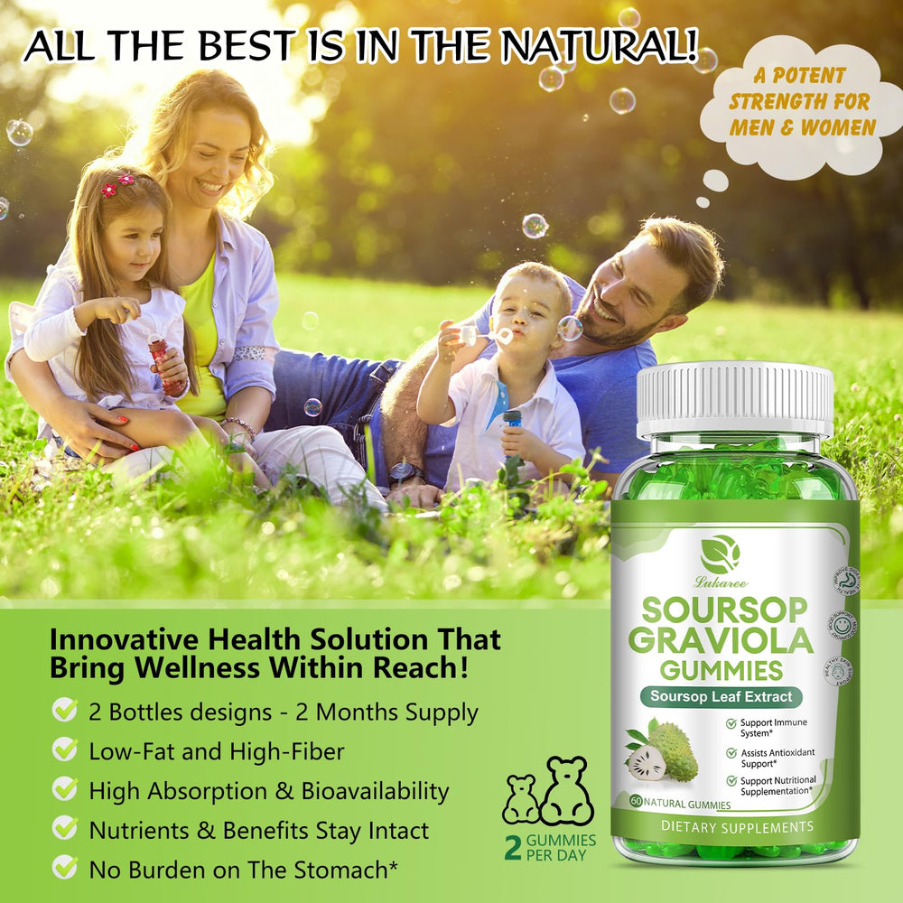 Tropical flavored soursop gummy chews