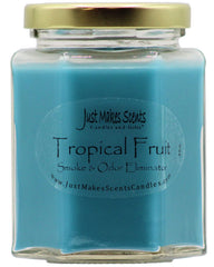 Tropical Fruit Scented Odor Neutralizing Candle in glass jar