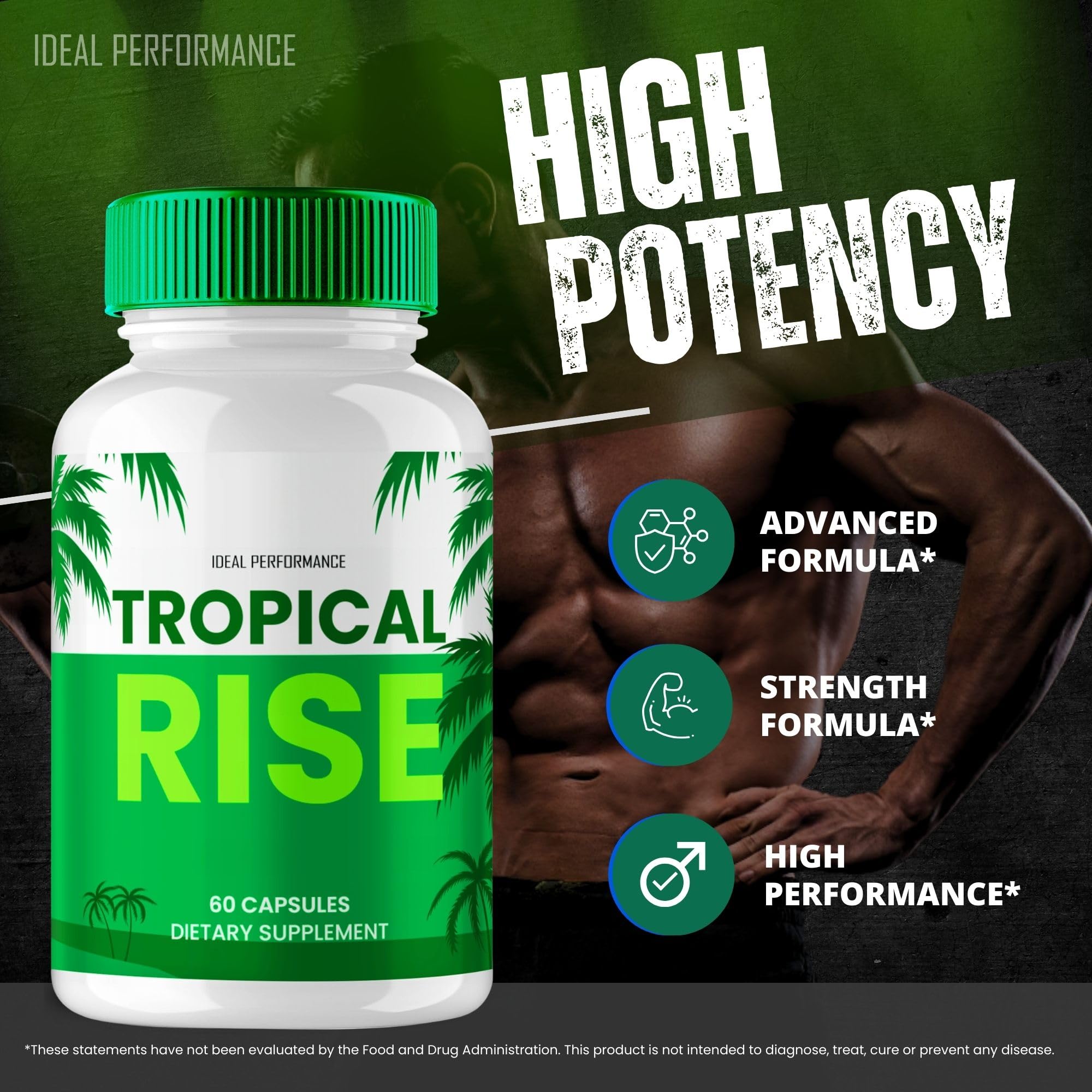 Three Tropical Rise Capsule bottles arranged for 3-pack