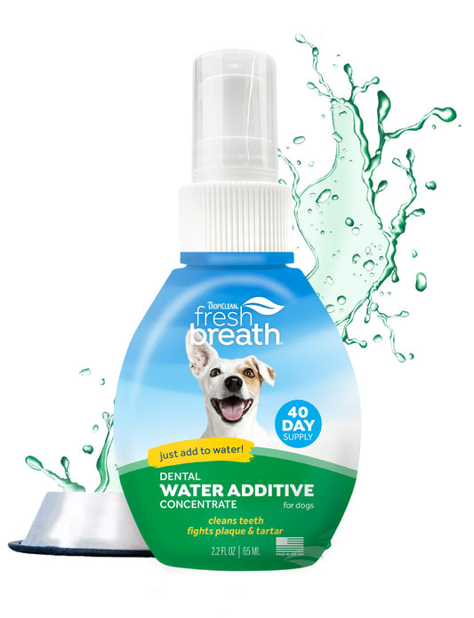 TropiClean Fresh Breath Water Additive for Dogs – hero image