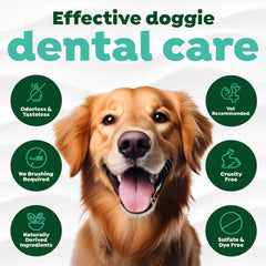 Dose guide for TropiClean Fresh Breath Water Additive showing half-dose option