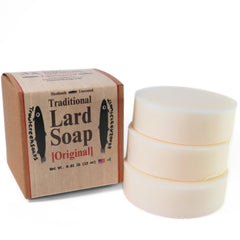 Trout Creek Soaps traditional lard soap bar close-up showing creamy lather for daily cleansing