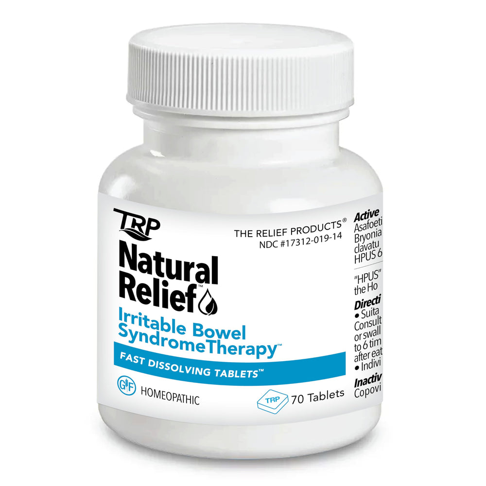 TRP The Relief Products multi-symptom support for daily IBS management.