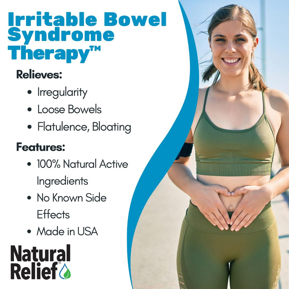 TRP The Relief Products IBS Therapy fast-dissolving tablets close-up highlighting quick dissolve.