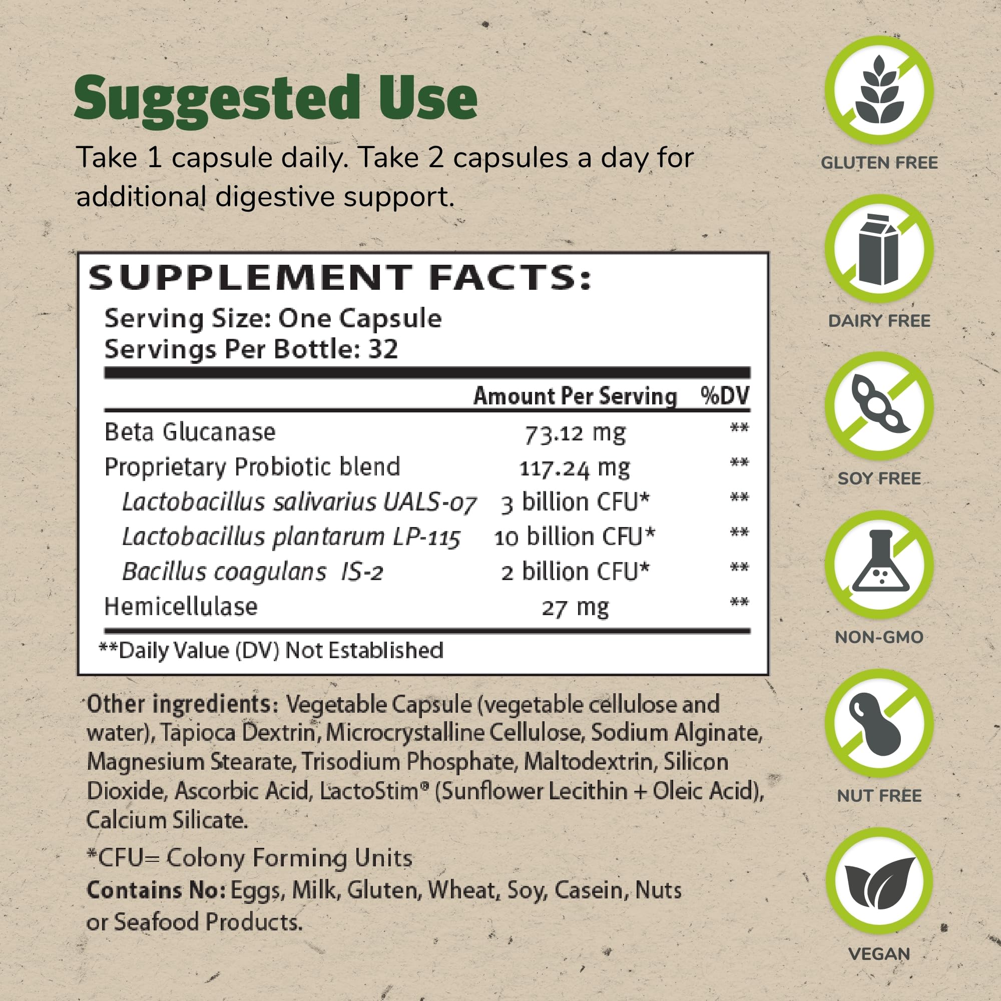 Close-up of TruFlora bottle highlighting 15 Billion CFU and 3 probiotics
