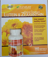Tru-Nature Vision Complex Lutein Zeaxanthin main bottle label