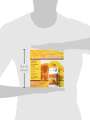 Close-up of TruNature Vision Complex Lutein & Zeaxanthin label on bottle
