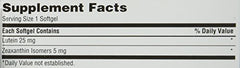 Nutrition facts panel for TruNature Vision Softgels