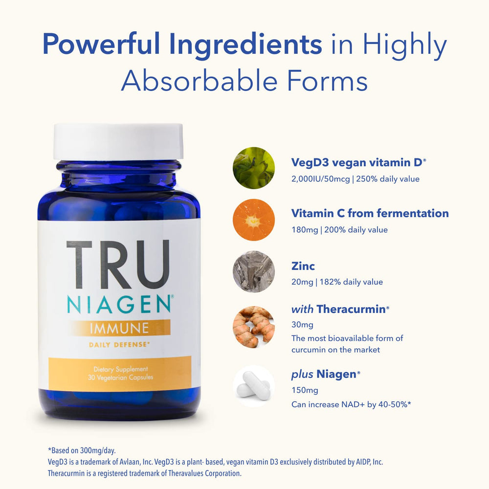 TRU NIAGEN Immune Support bottle label close-up