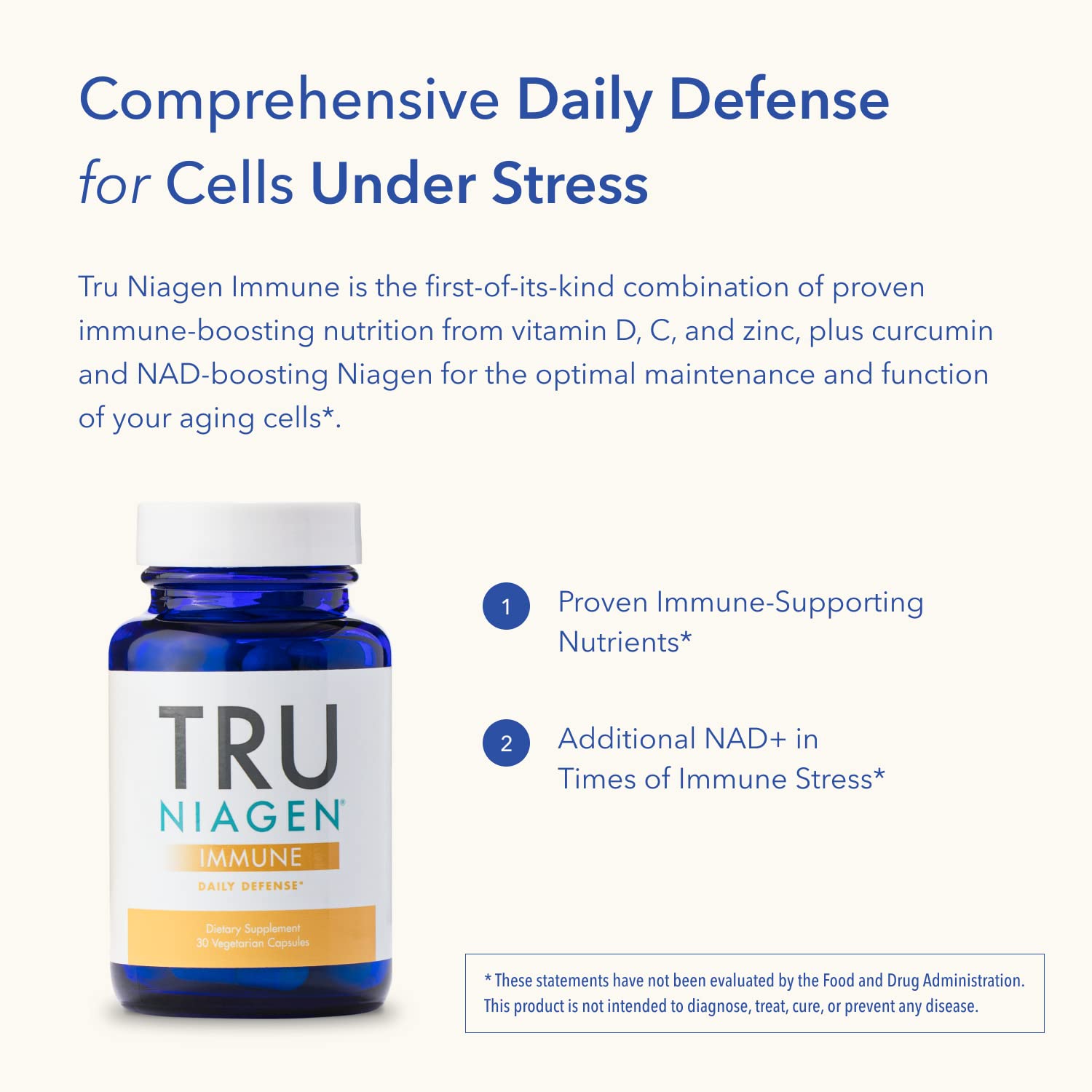 TRU NIAGEN Immune zinc tablet close-up for daily immune nutrients