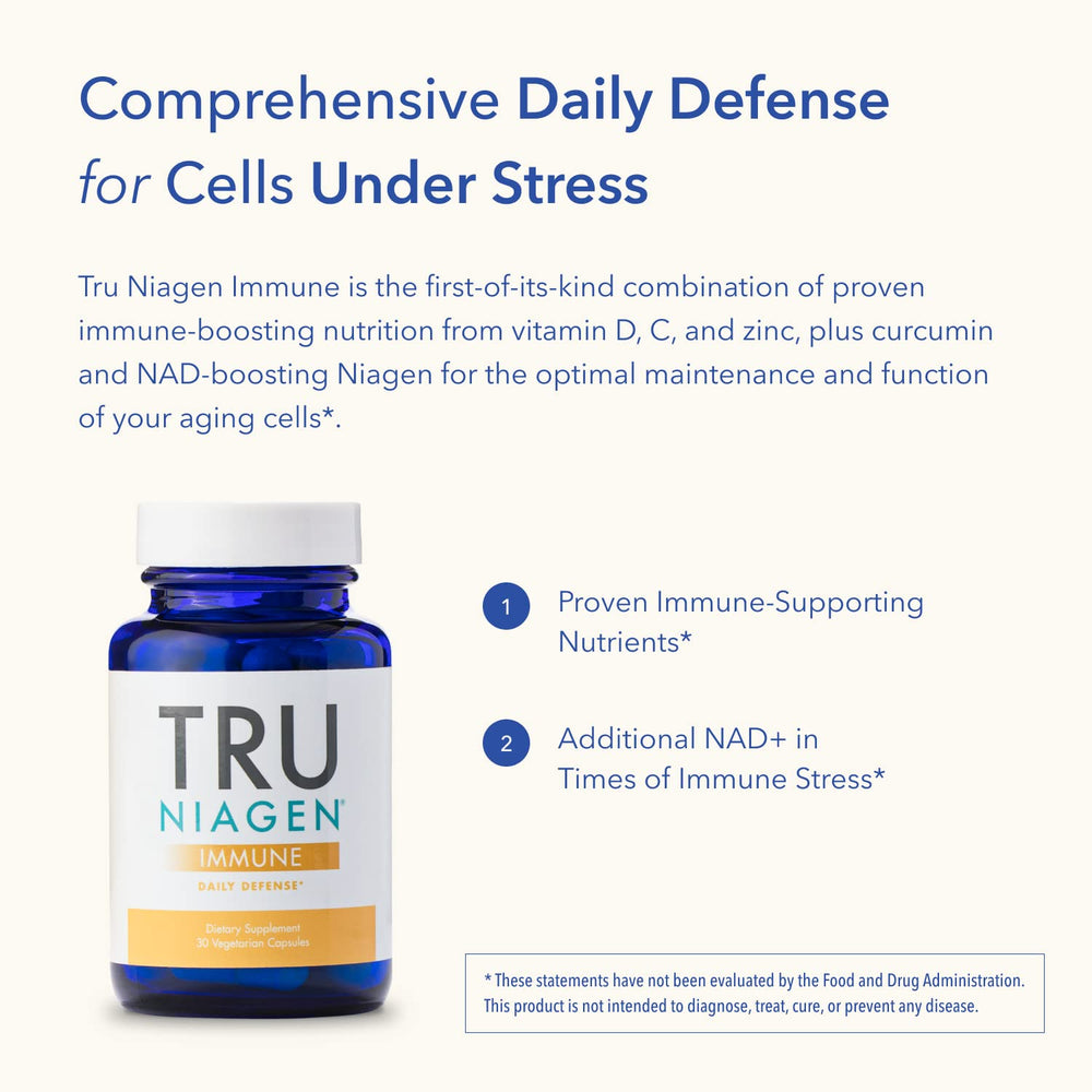 TRU NIAGEN Immune zinc tablet close-up for daily immune nutrients