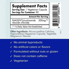 TRU NIAGEN supplement facts panel image