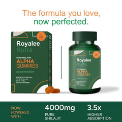 Close-up of True Alpha Shilajit Gummies ingredients and texture