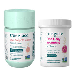 Hero image showing True Grace One Daily Women’s Multivitamin & Probiotic bundle