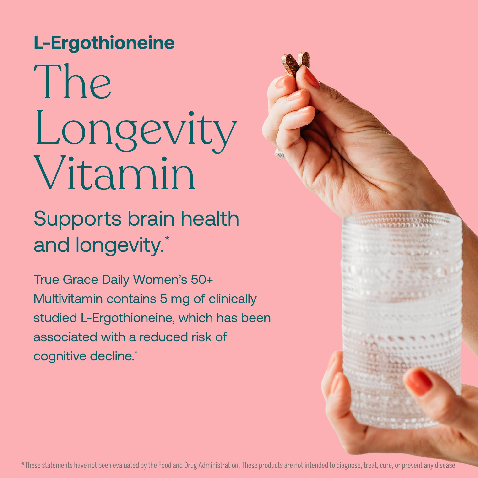 Eco-friendly True Grace packaging for Daily Multivitamin 50+ with refill option.