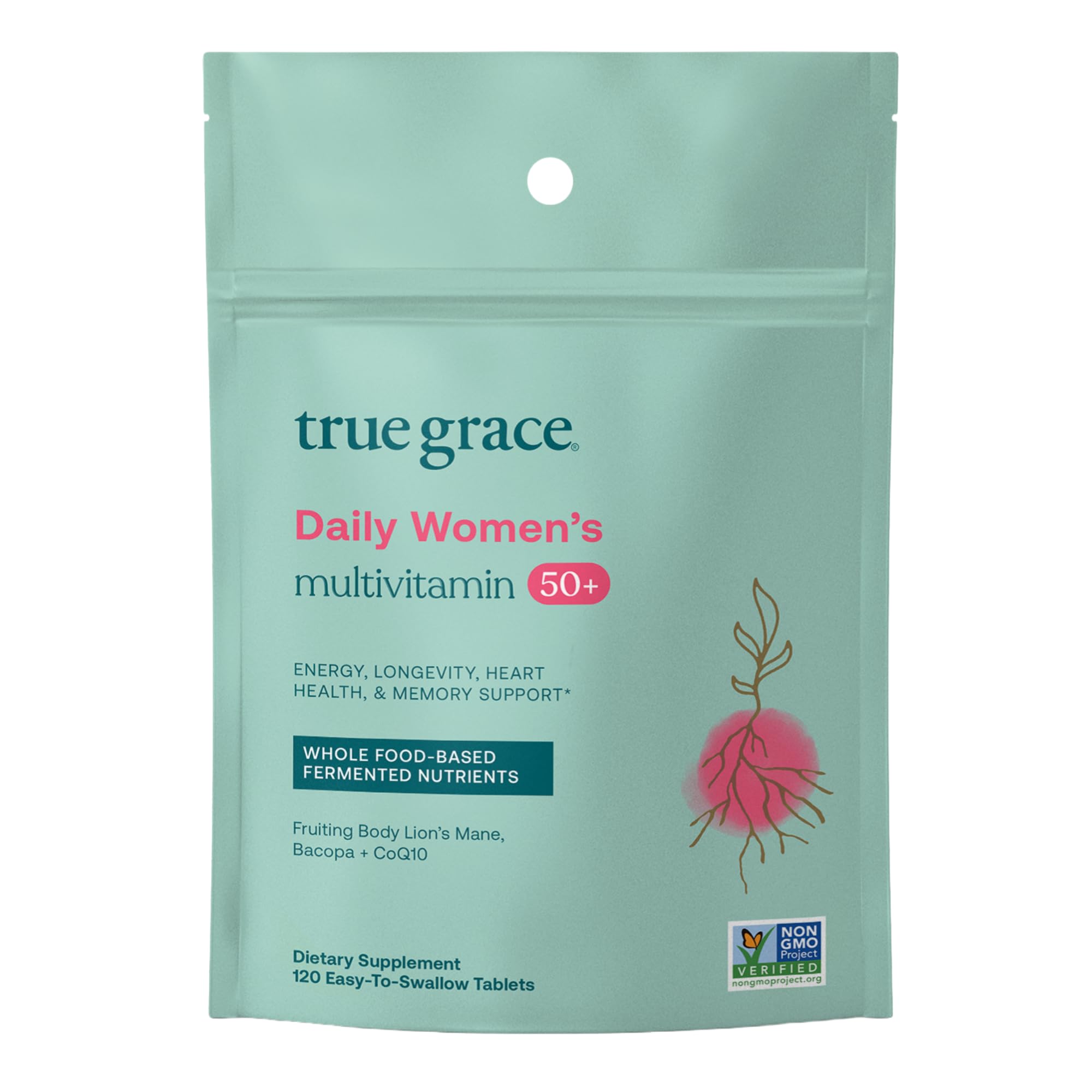 Bottle of True Grace Daily Women’s Multivitamin 50+