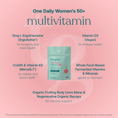 Eco-friendly packaging of True Grace Daily Women’s Multivitamin 50+