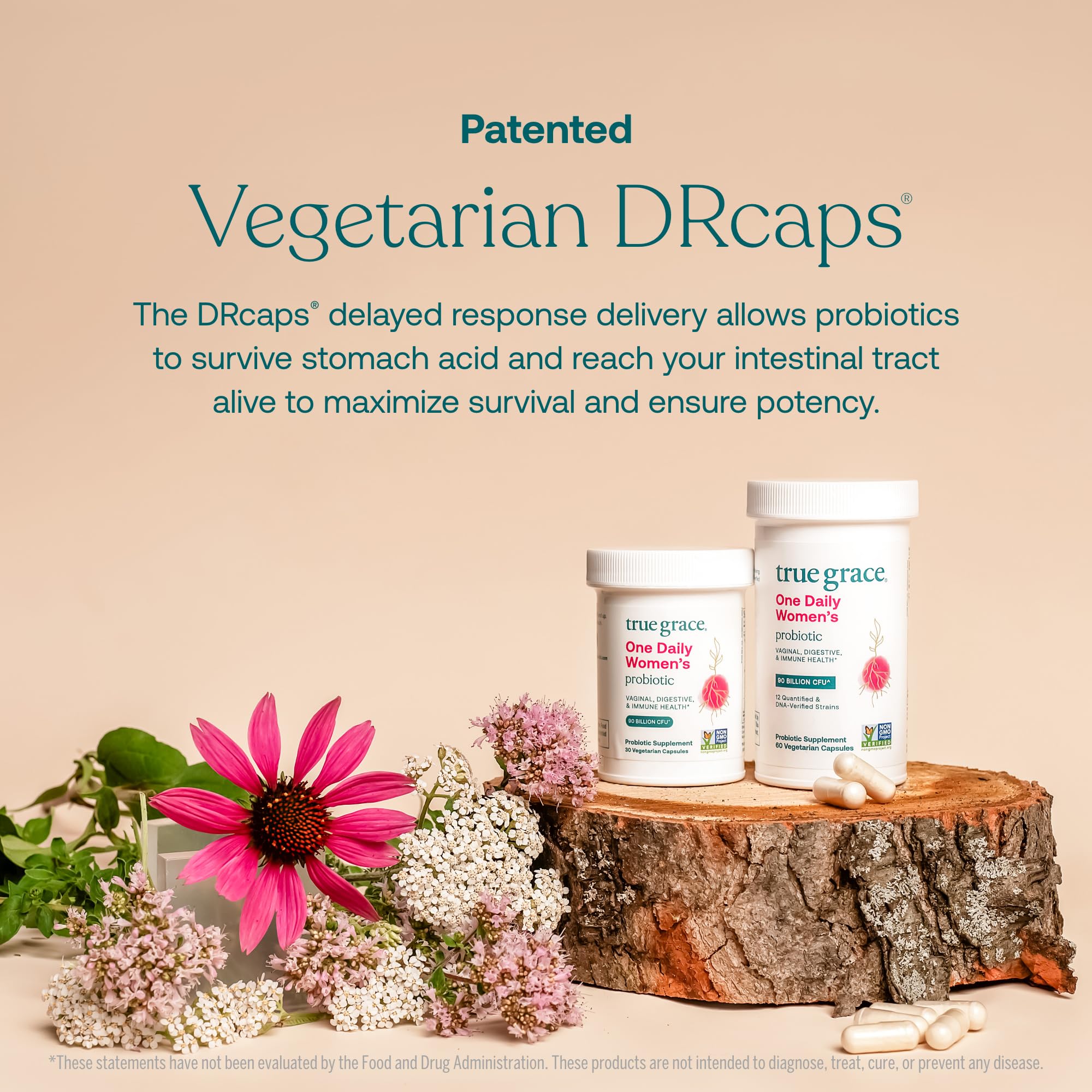 DR caps delivery system protects probiotics through stomach acid.
