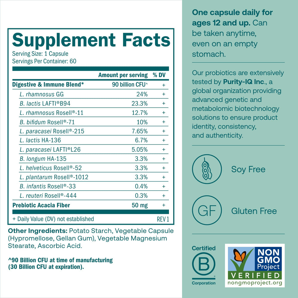 Close-up of vegetarian probiotic capsules