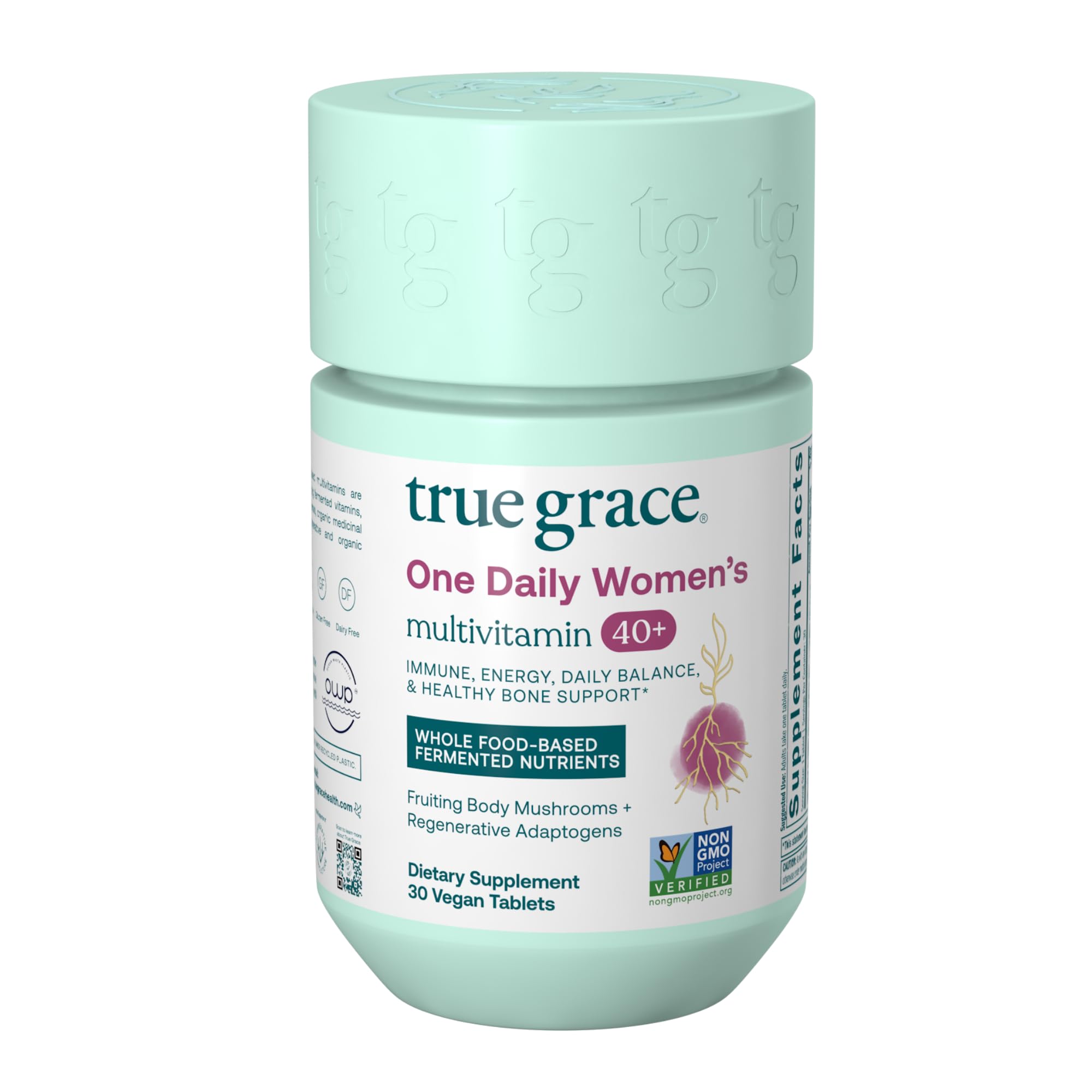 Bottle of True Grace One Daily Women’s Multivitamin 40+