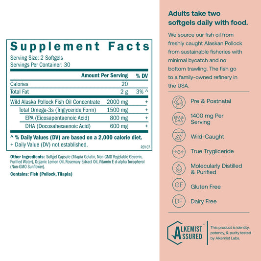 Bottle with True Grace Prenatal DHA label