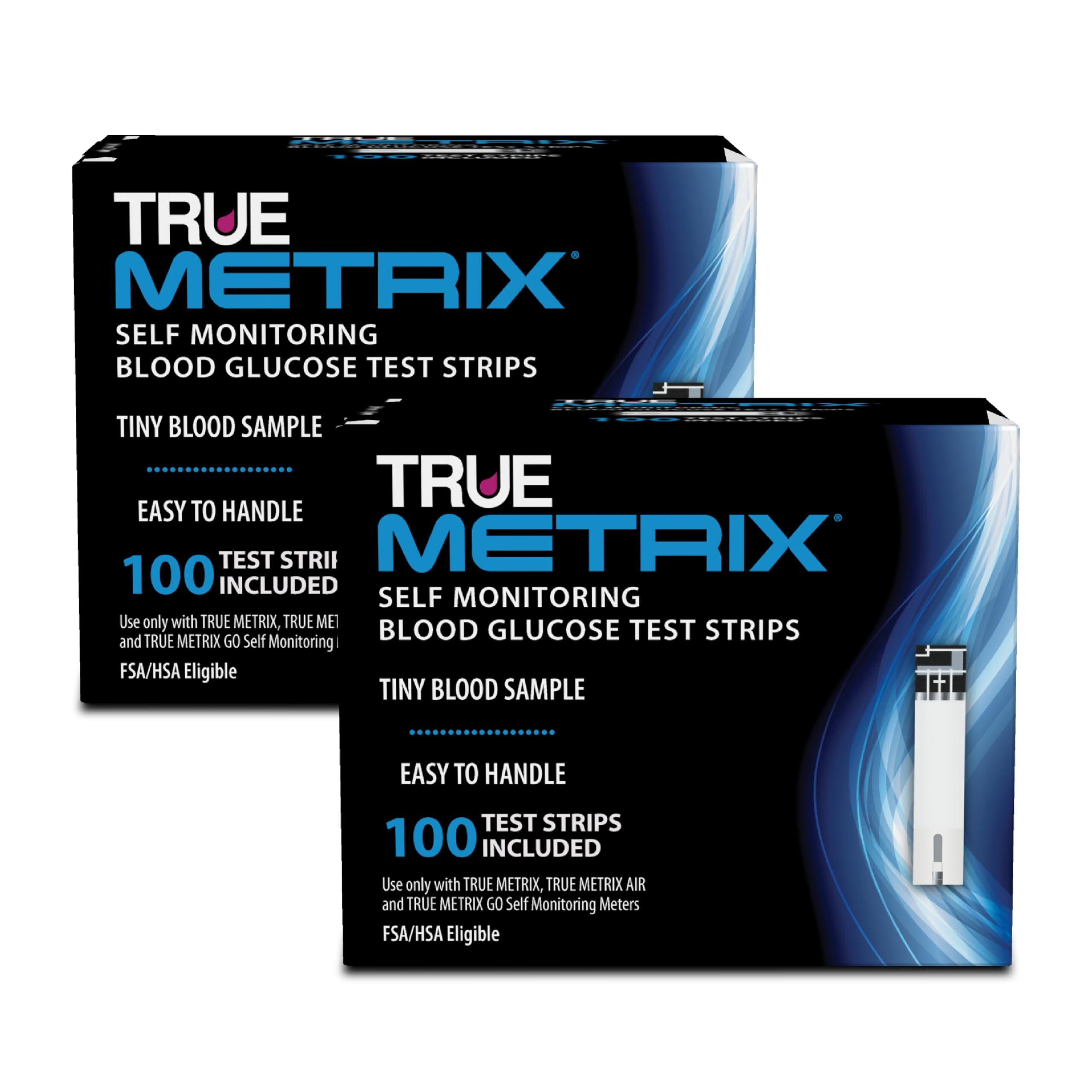 TRUE METRIX blood glucose test strips 200-pack packaging for home use