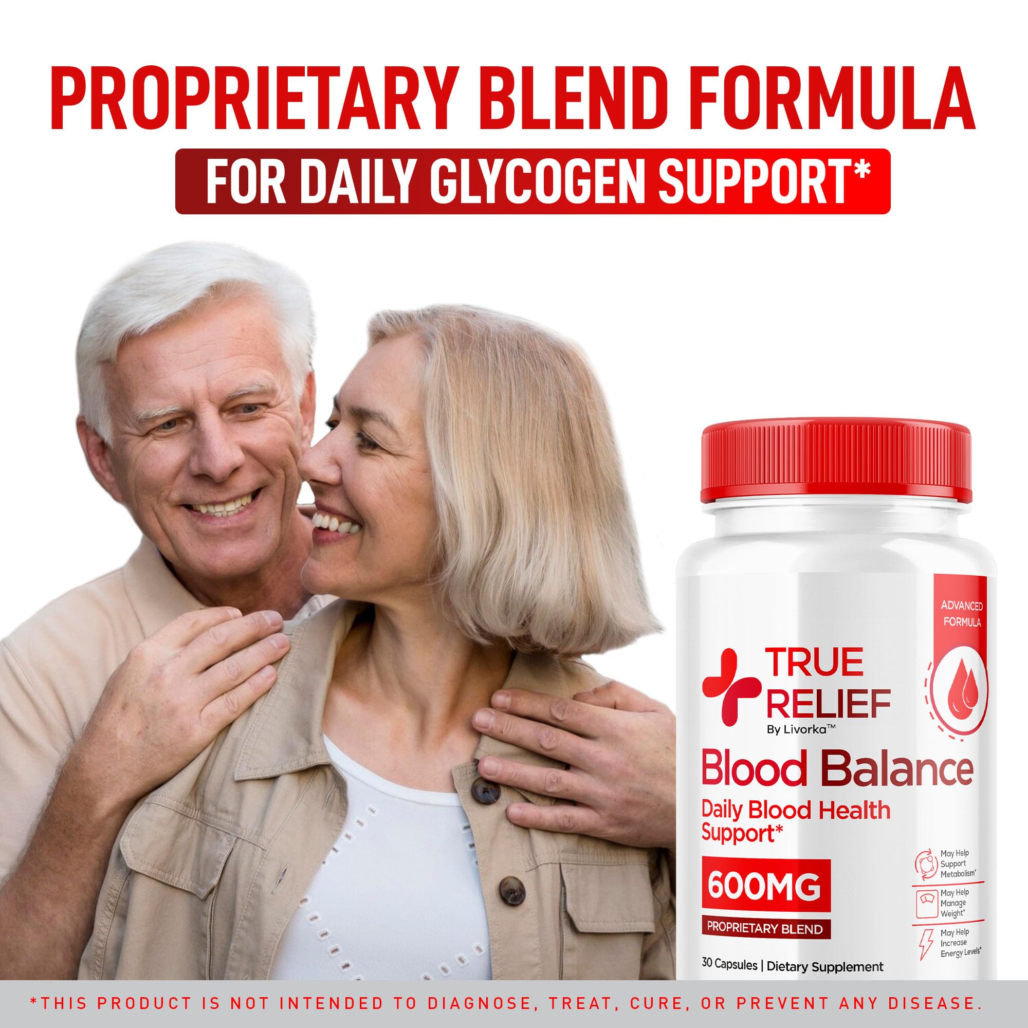 Close-up of True Relief 60-count bottle